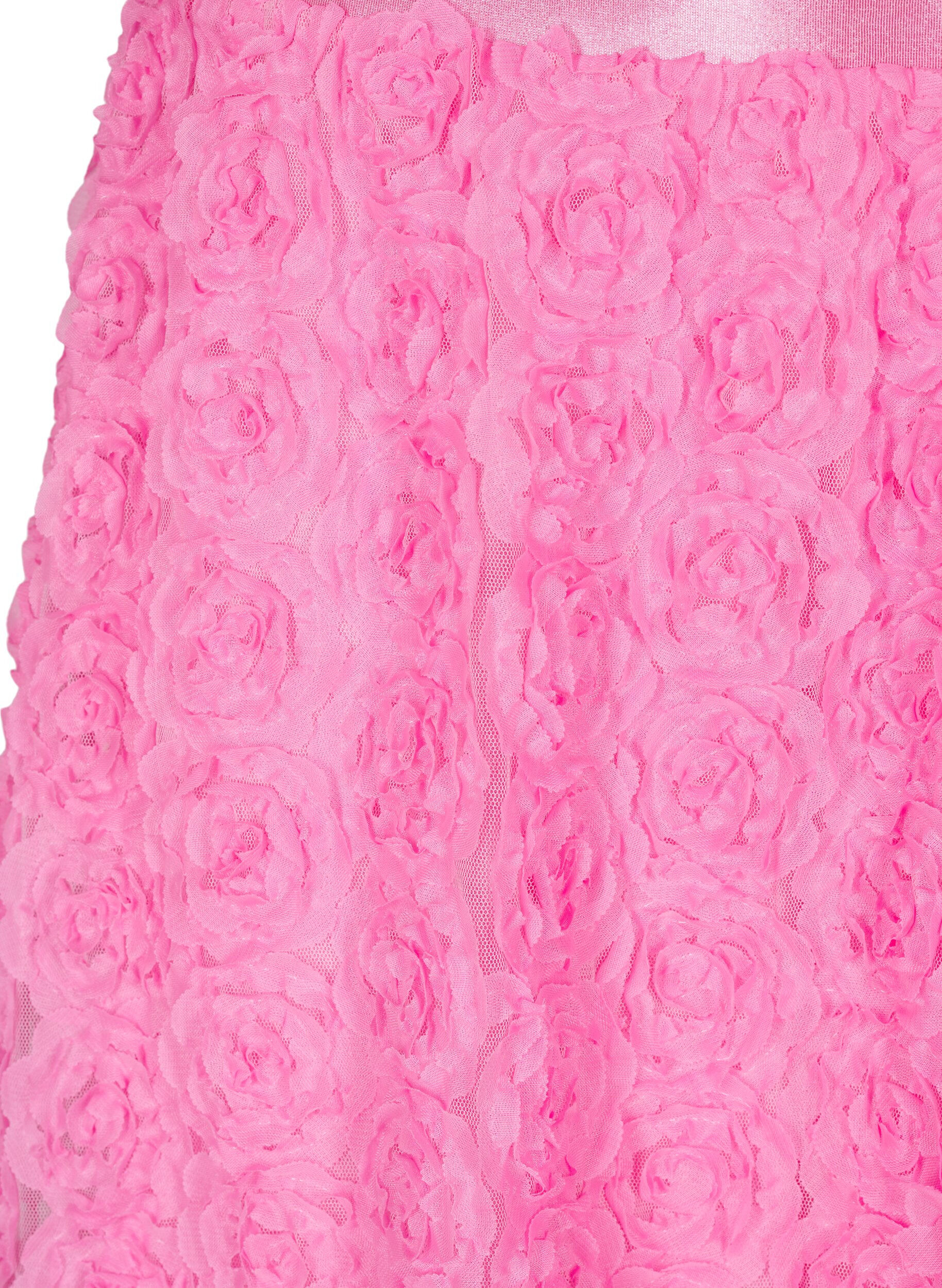 Zizzi Midiskj&oslash;rt med 3D-blomster, Dianthus, Packshot image number 2