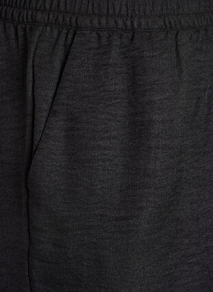 Zizzi Shorts med lommer og høy midje, Svart, Packshot image number 2