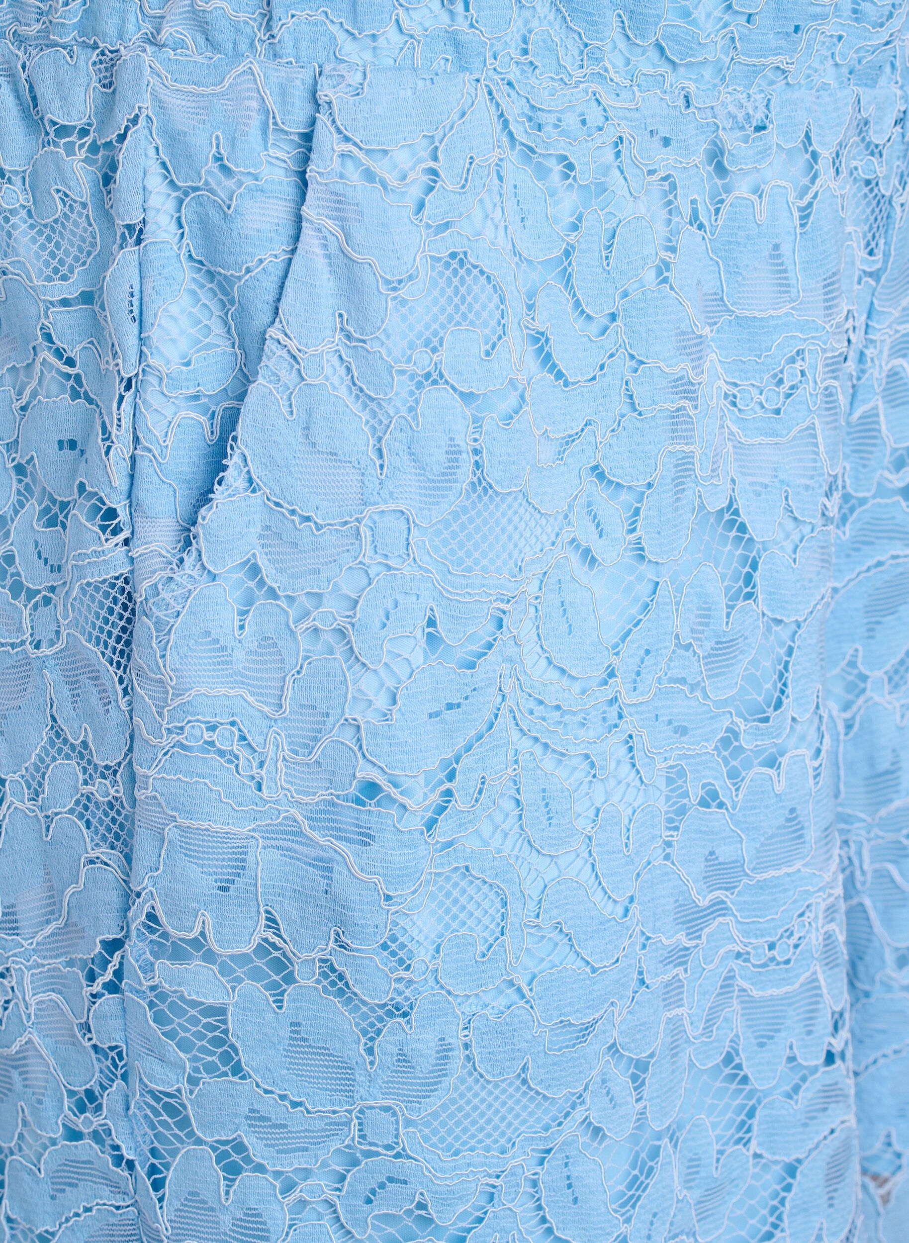 Zizzi Blonder shorts med h&oslash;y midje og lommer, Bl&aring;, Packshot image number 2