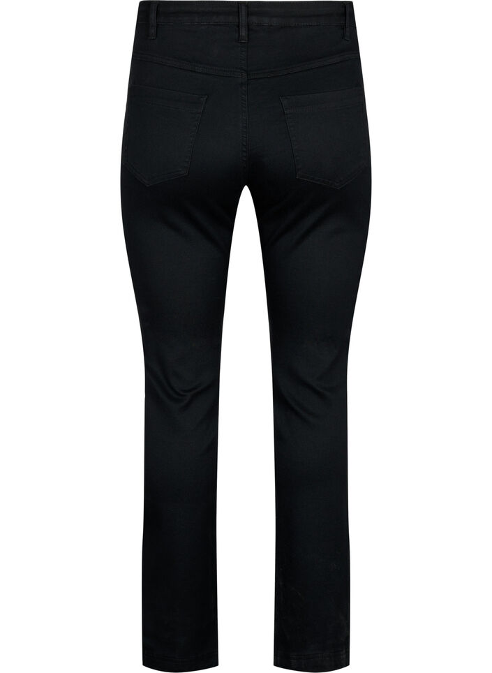 Slim fit Emily jeans med normal midje, Svart, Packshot image number 1
