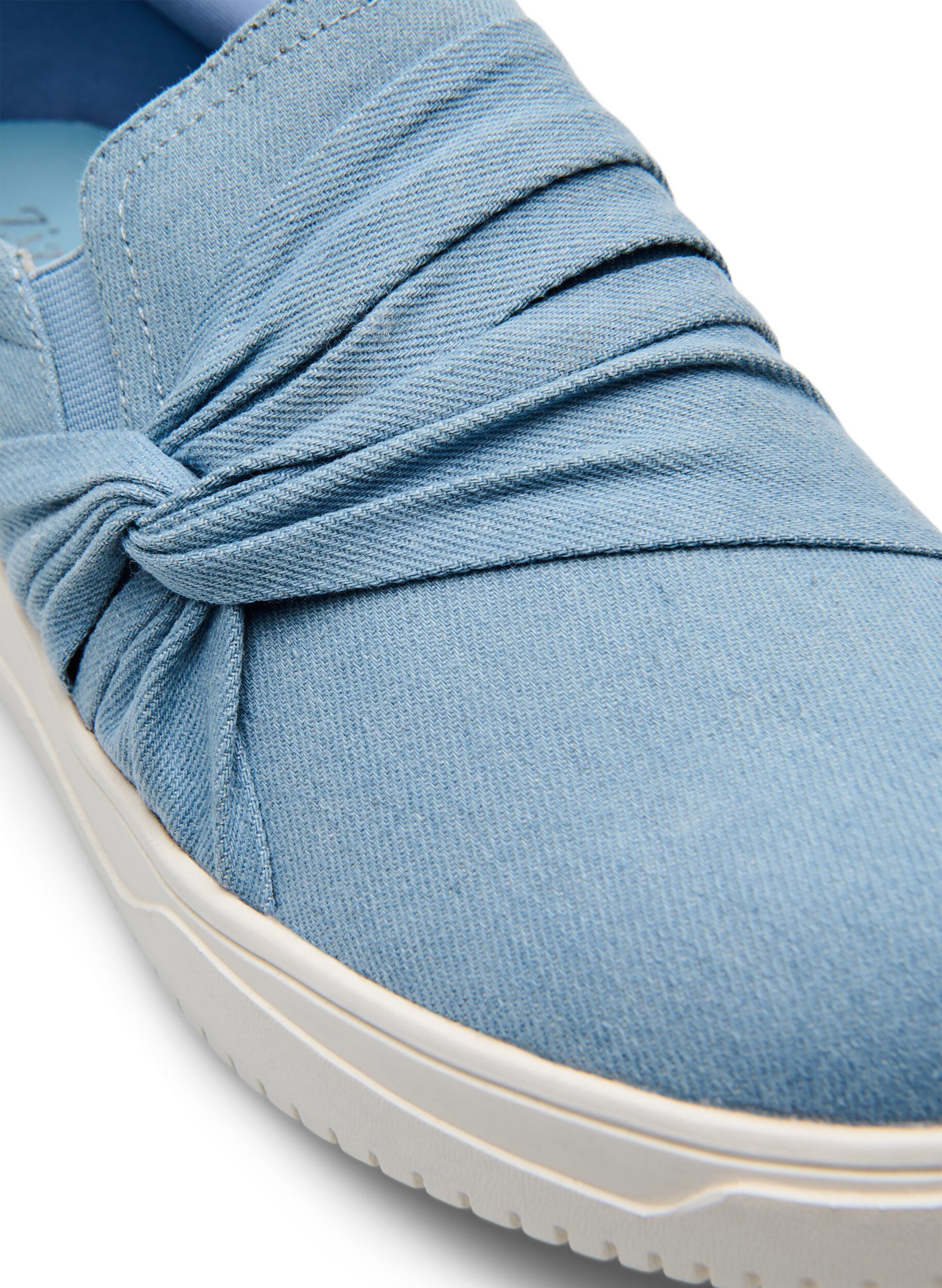 Zizzi Wide fit - Slip-on med knutedetalj, Bl&aring;, Packshot image number 3
