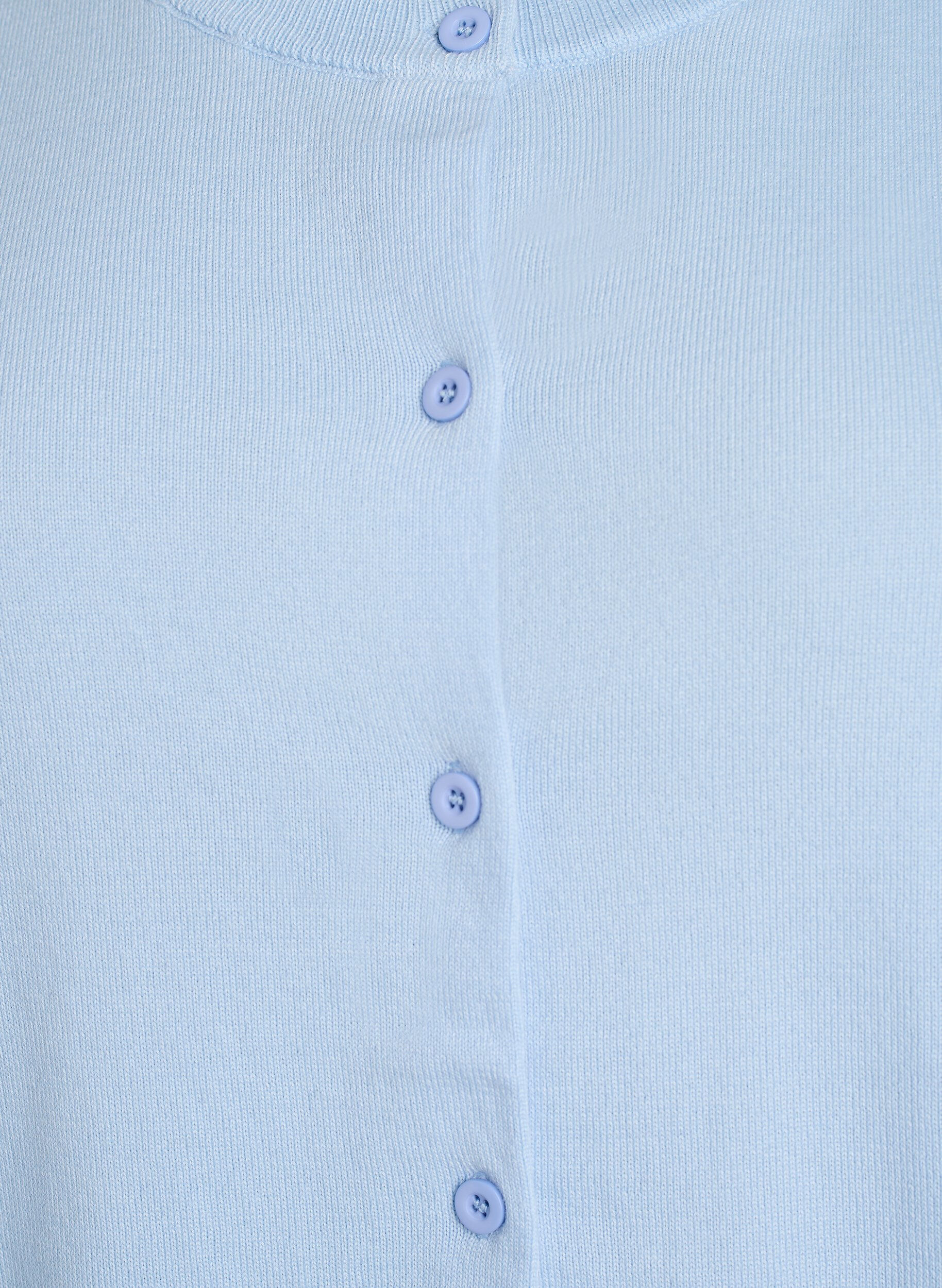 ZizziFinstrikket cardigan med rund hals, Bl&aring;, Packshot image number 2