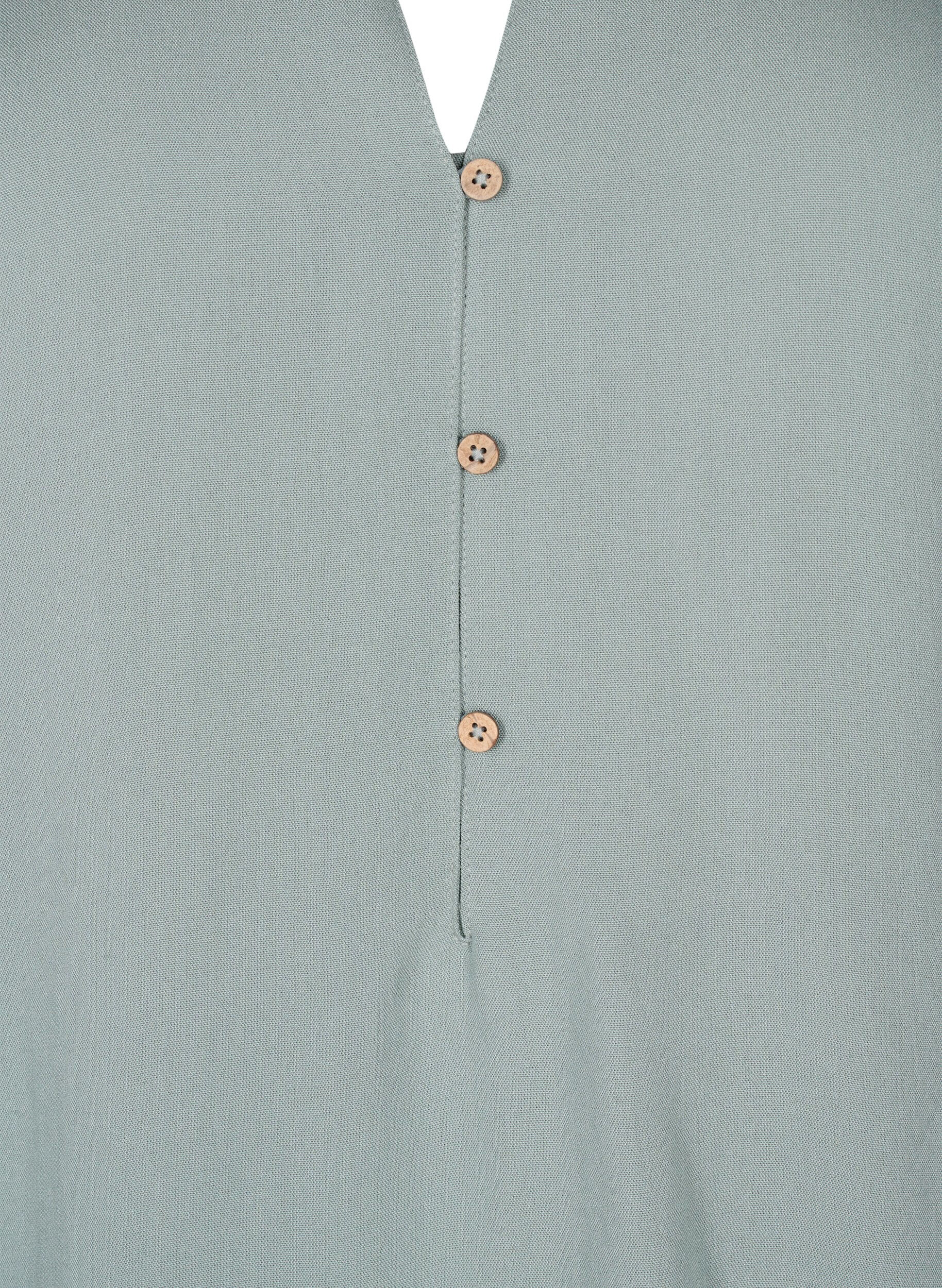 Zizzi Kortermet tunika i viskose, Chinois Green, Packshot image number 2