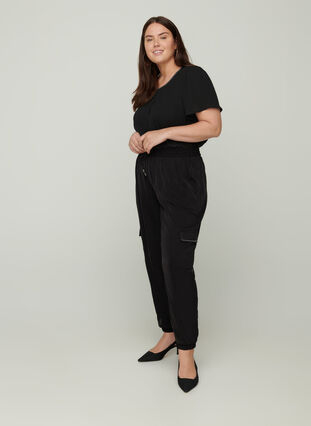 Løse bukser med store lommer, Black, Model image number 2