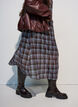 Rutete midiskj&oslash;rt i netting, Bl&aring;, Model image number 2