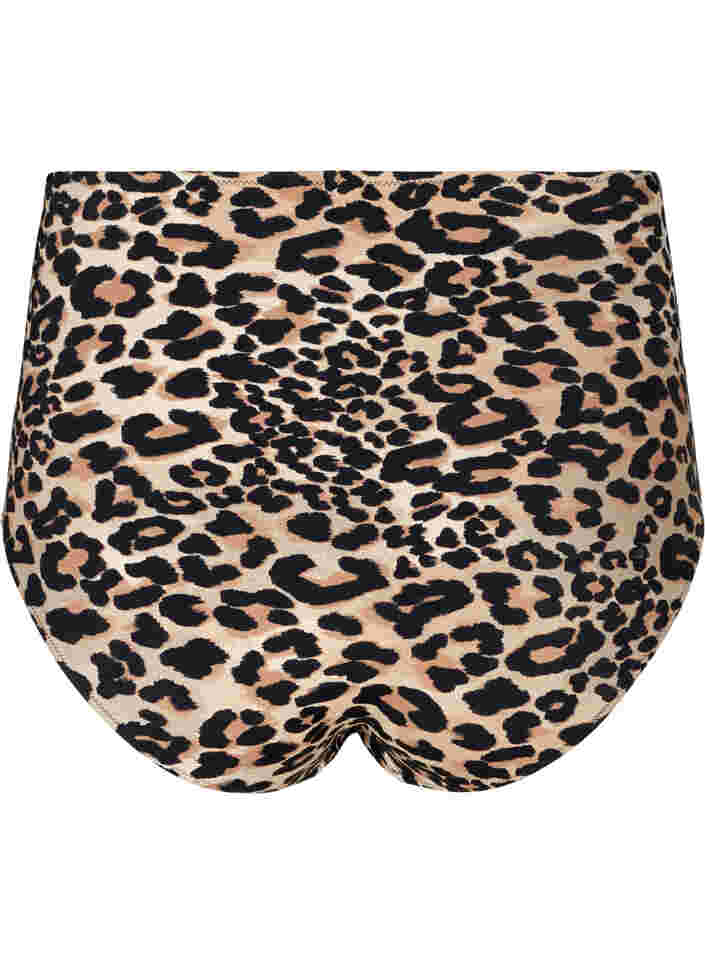 Bikinitruse med leopardmønster og høyt liv, Leopard Print, Packshot image number 1