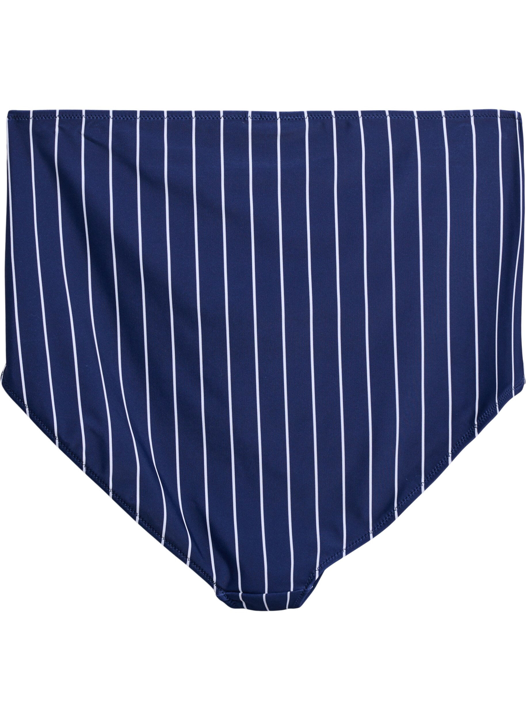 Zizzi Bikinitruser med h&oslash;y midje og trykk, Bl&aring;, Packshot image number 1