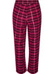 Rutete bomulls pyjamasbukser, R&oslash;d, Packshot image number 1