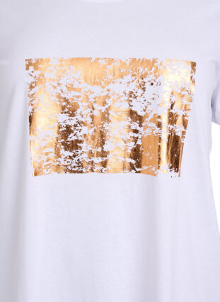 Zizzi FLASH - T-skjorte med trykk, Hvit, Packshot image number 2