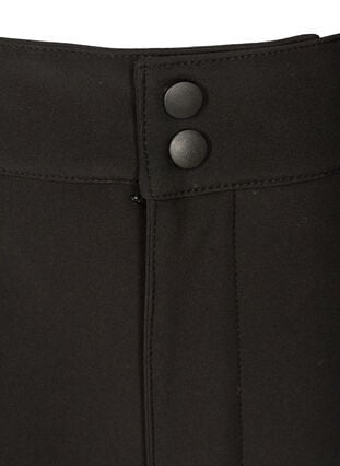 Softshellbukser med borrelås, Black, Packshot image number 2