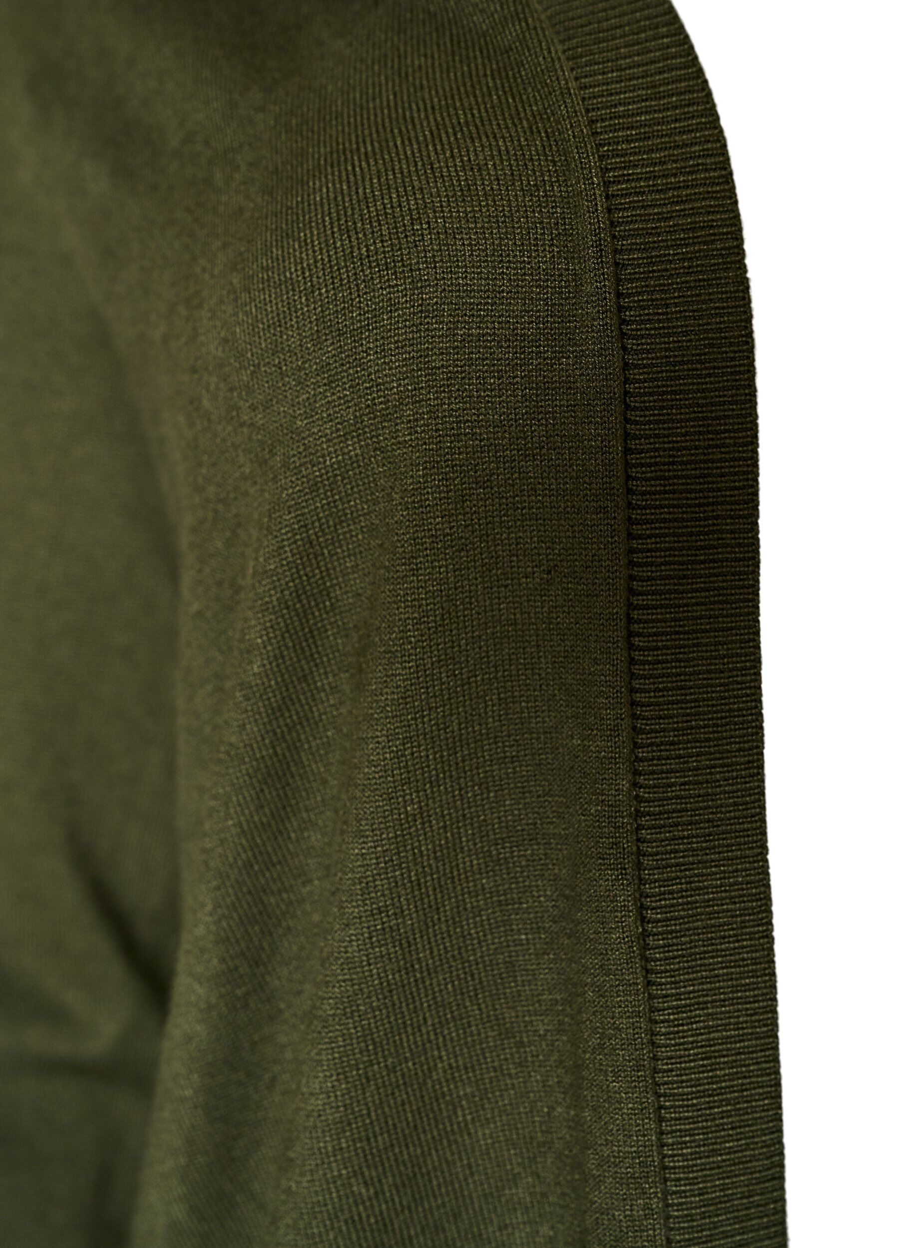 ZizziLang strikkecardigan i viskoseblanding, Gr&oslash;nn, Packshot image number 2