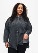 Løstsittende denimjakke med knapper, Grey Denim, Model image number 0