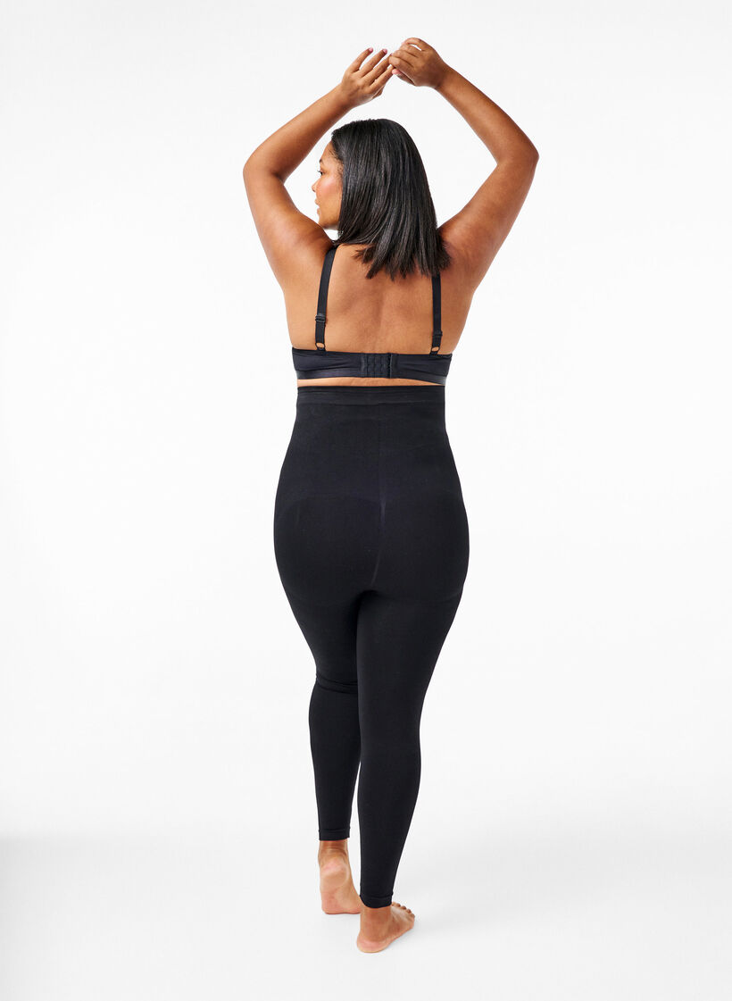 Shapewear leggings med høyt liv, Svart, Model image number 1