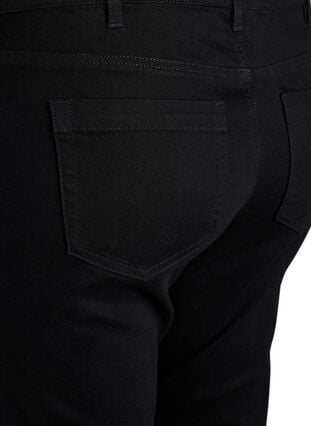Zizzi Emily jeans i smal passform og normalt høy midje, Svart, Packshot image number 3