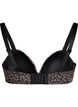 Formstøpt BH med leopardmønstret mesh, Brun, Packshot image number 1