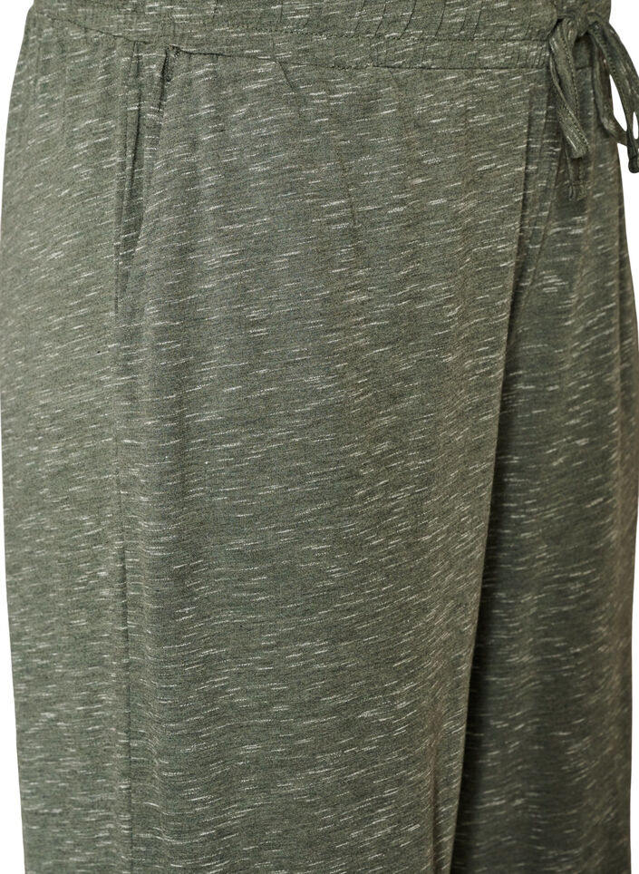 Jersey bukser med vide ben og lommer, Gr&oslash;nn, Packshot image number 2