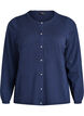 Cardigan med runde knapper, Bl&aring;, Packshot image number 0