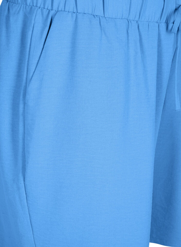 Shorts med lommer og elastisk linning, Bl&aring;, Packshot image number 2
