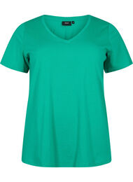 Kortermet T-skjorte med V-hals, Simply Green