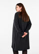 Strikket kjole med rund hals og splitt, Dark Grey Melange, Model image number 1
