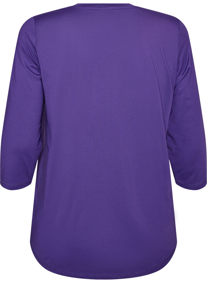 Treningsgenser med 3/4-ermer, Lilla, Packshot image number 1