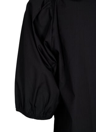 Zizzi Kortermet bluse med blondedetalj, Black, Packshot image number 3
