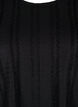 Langermet bluse med tekstur, Black, Packshot image number 2