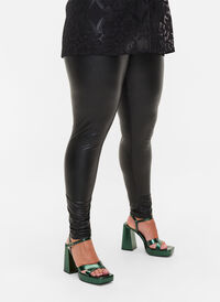 Belagte leggings med børstet fôr, Black, Model
