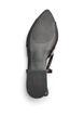Slingback med sl&oslash;yfedetaljer og lakk look, Brun, Packshot image number 4