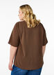 Kortermet bluse med V-hals, Brun, Model image number 2