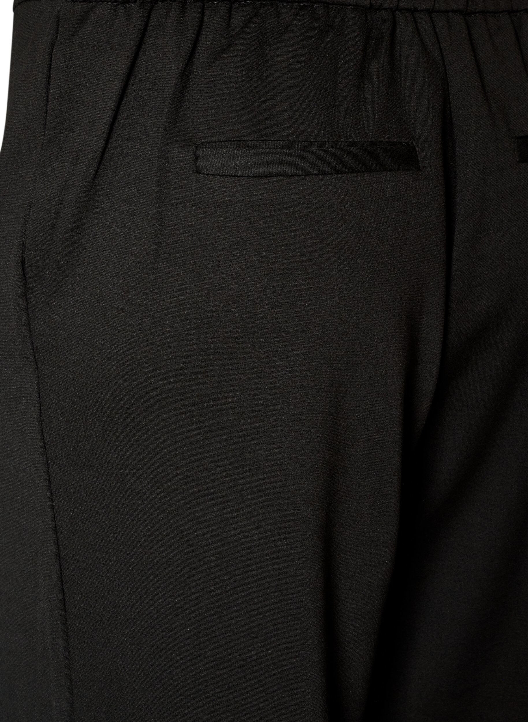 ZizziLoose fit jerseybukser med h&oslash;y midje, Svart, Packshot image number 3