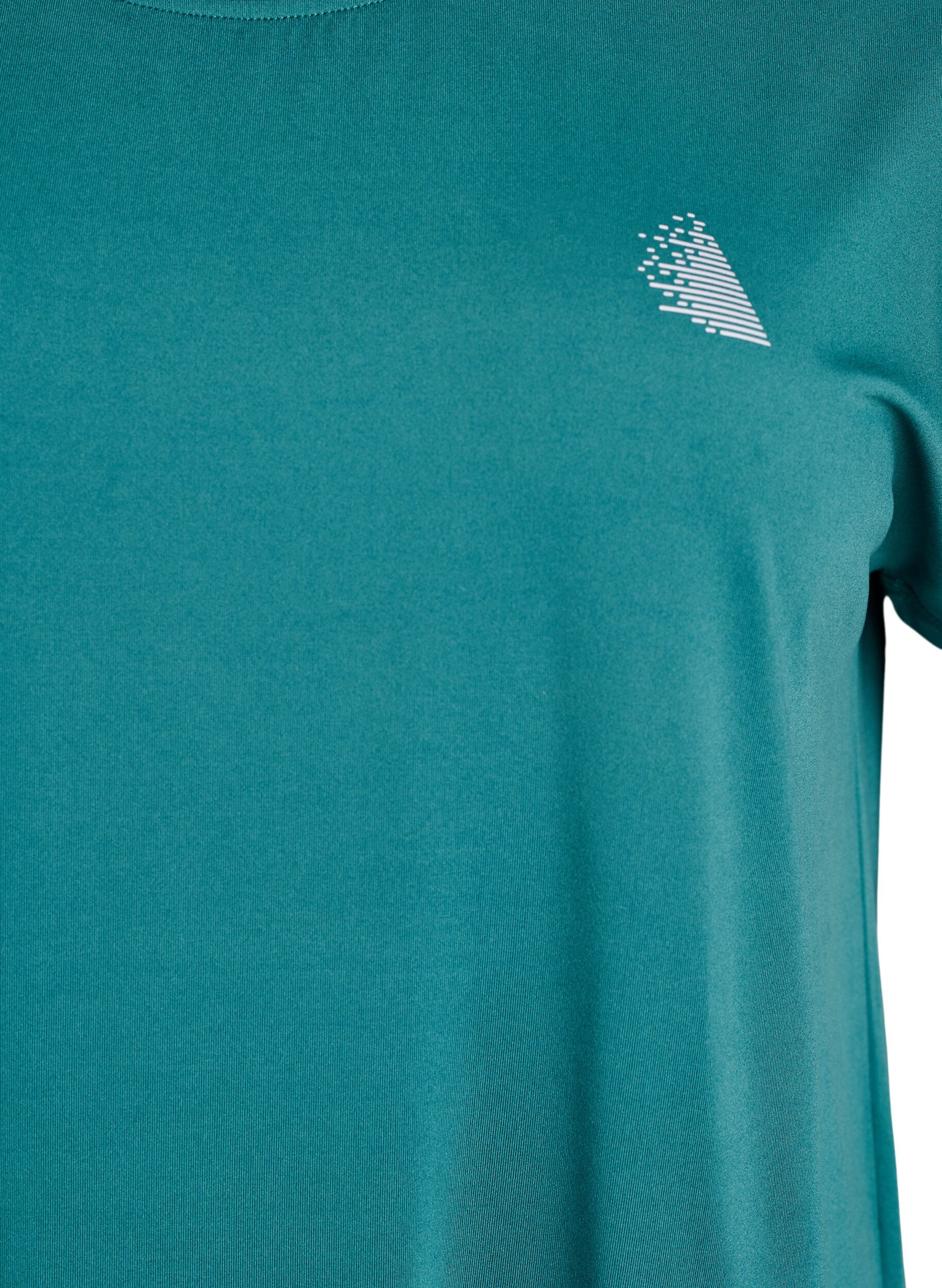 ZizziEnsfarget trenings-T-skjorte, Bl&aring;, Packshot image number 2