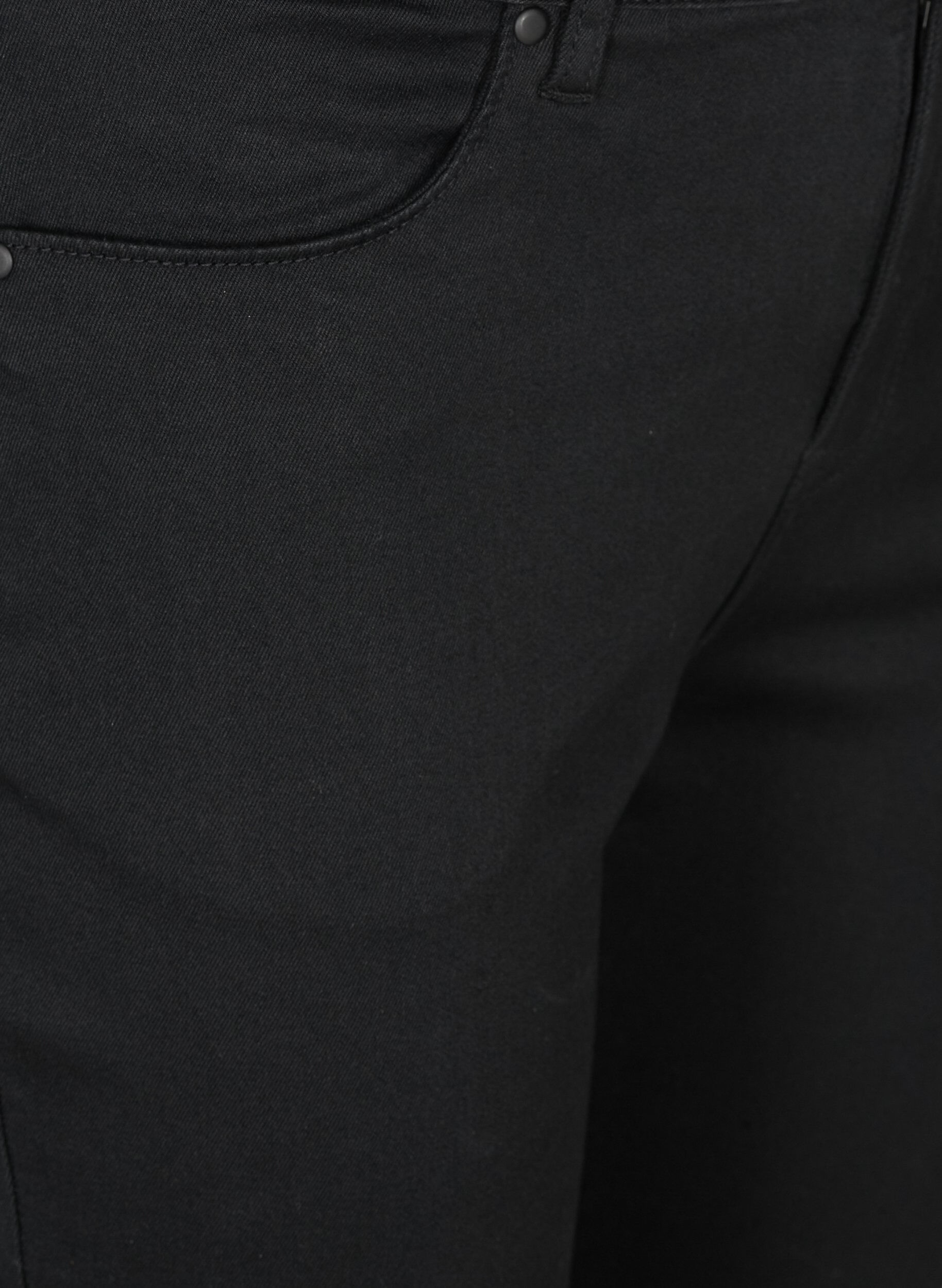 ZizziAmy capribukser med h&oslash;yt liv og super slim fit, Svart, Packshot image number 2