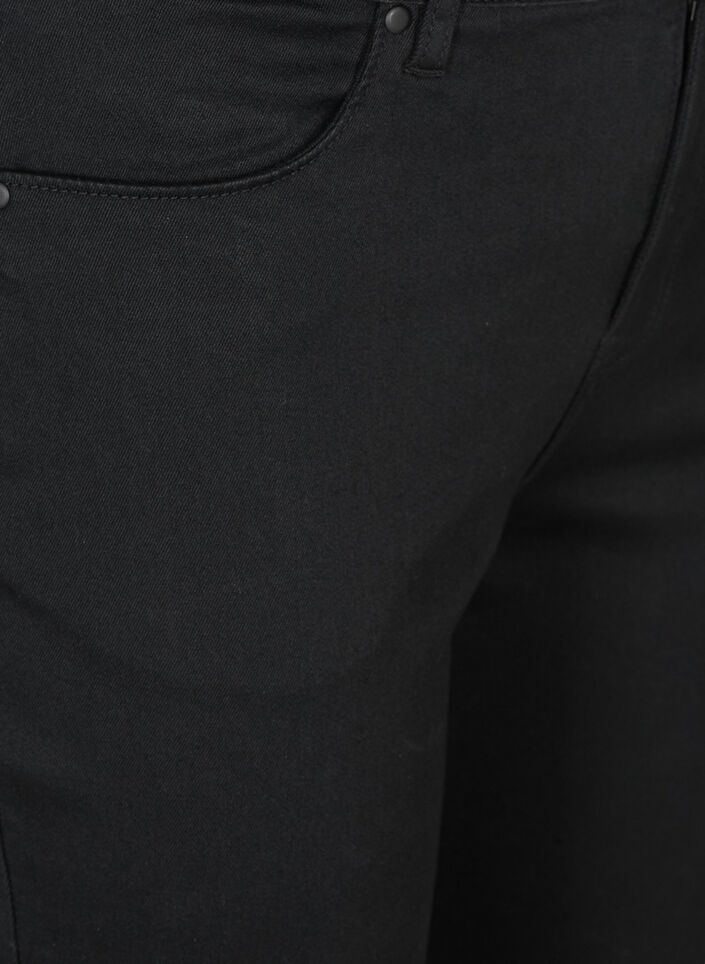 Amy capribukser med h&oslash;yt liv og super slim fit, Svart, Packshot image number 2