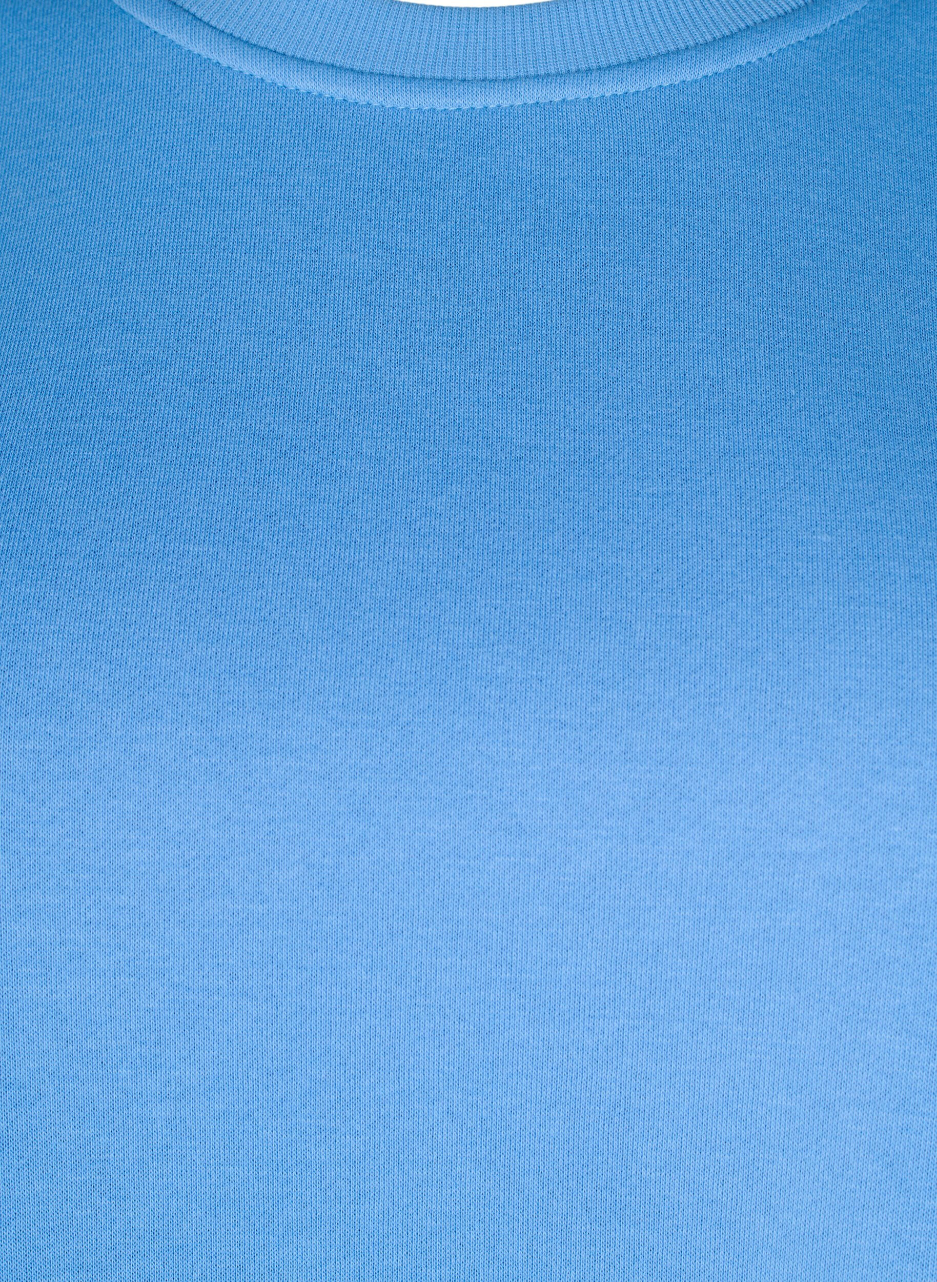 Zizzi Genser med broderte utskj&aelig;ringer, Della Robbia Blue, Packshot image number 2