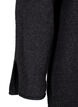 Strikket kjole med rund hals og splitt, Dark Grey Melange, Packshot image number 3