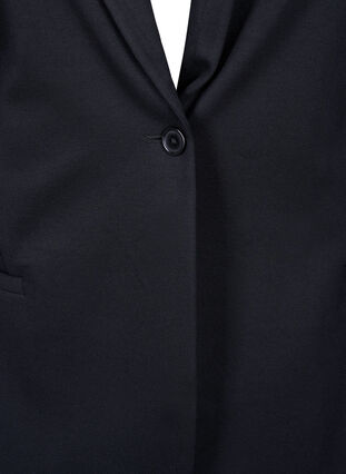 Enkel blazer med knappelukking, Black, Packshot image number 2