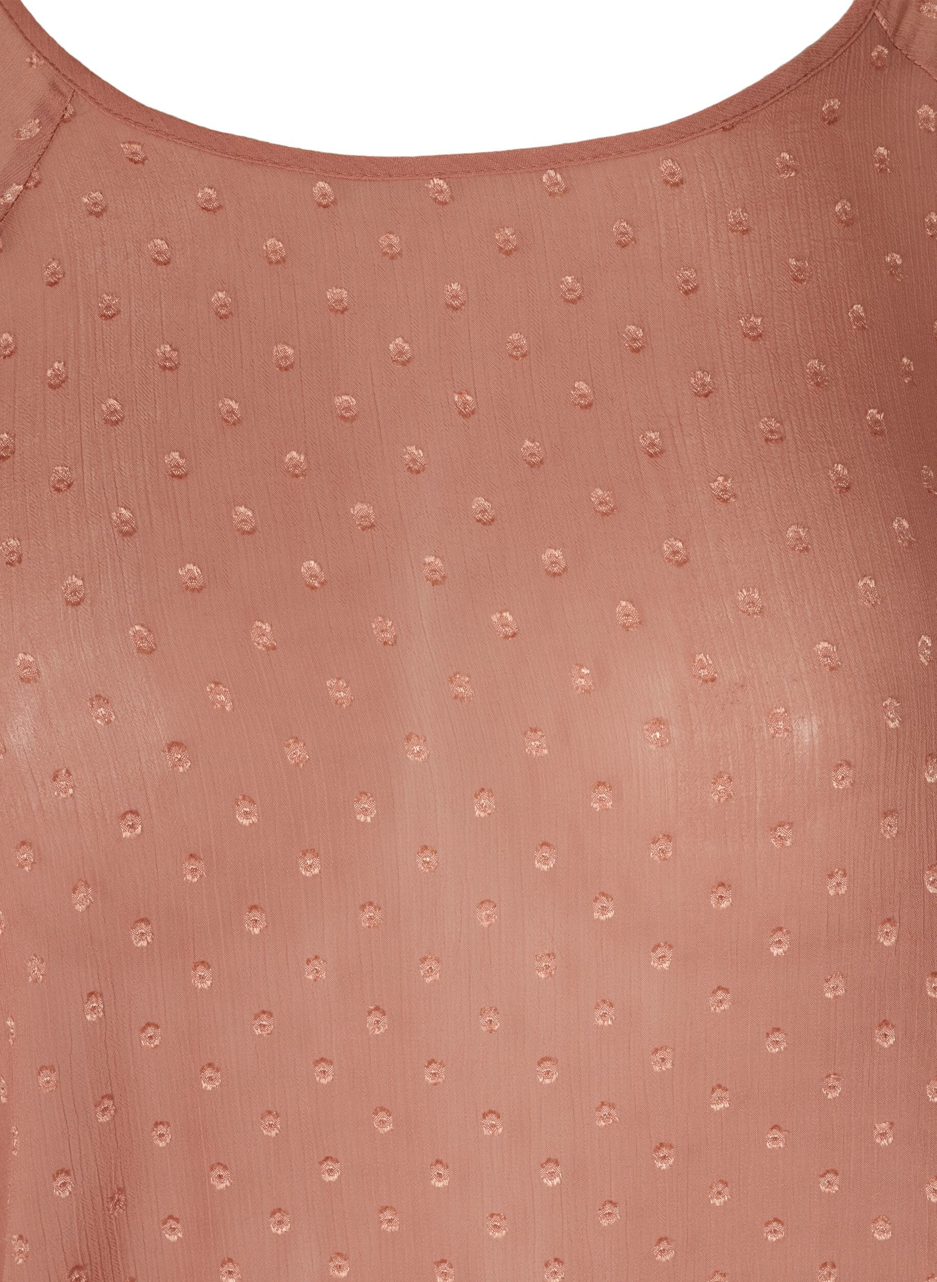 Zizzi Langermet bluse med smock, Burlwood, Packshot image number 2