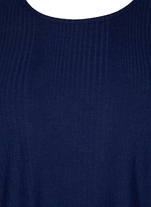 Bluse med lange ermer og stripete mønster, Night Sky Mel., Packshot image number 2