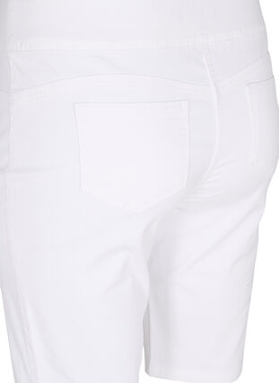 Tettsittende shorts med baklommer, White, Packshot image number 3