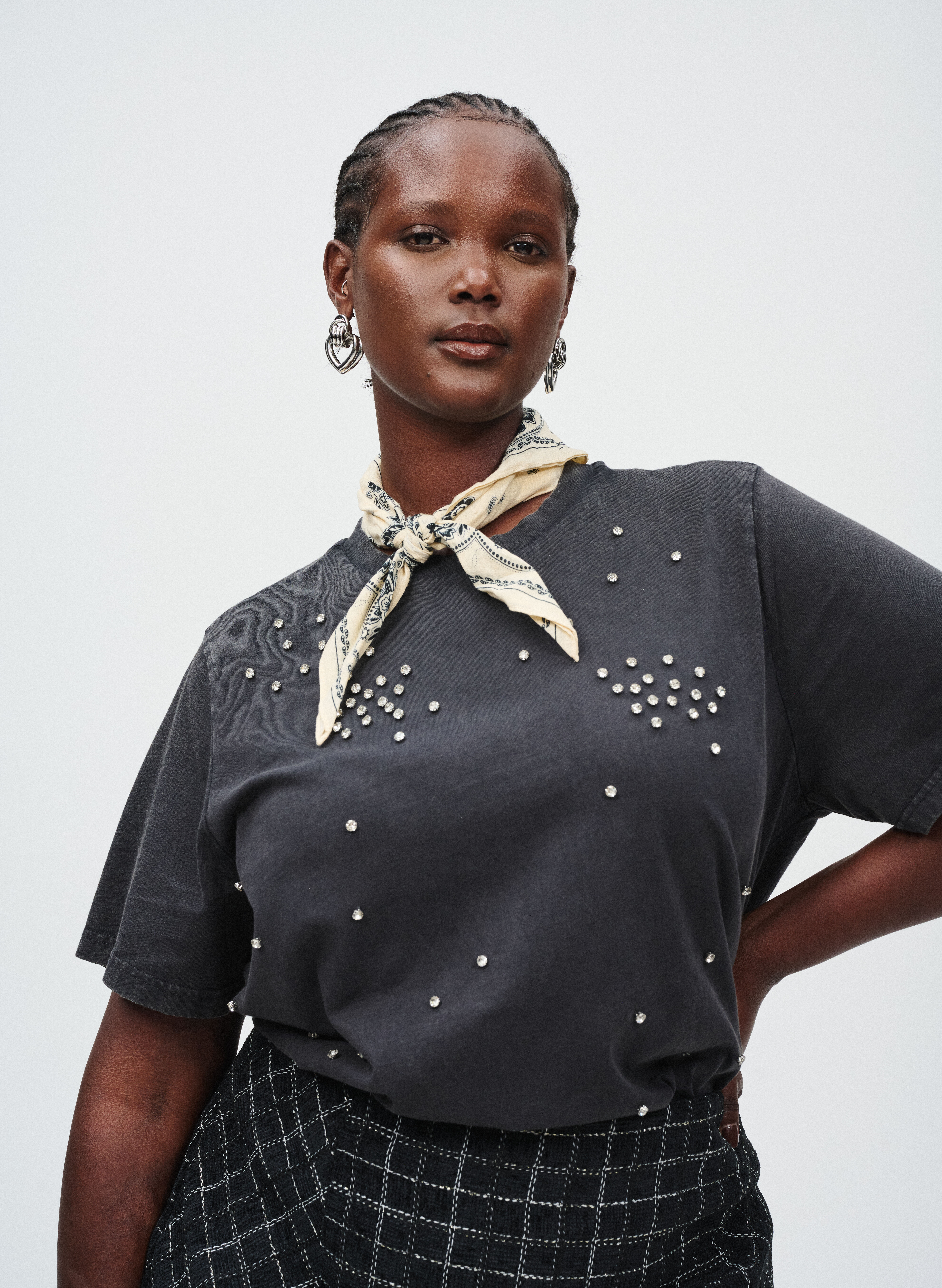 Zizzi Look med rhinestones, , Model