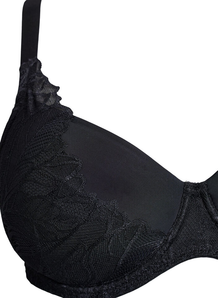 Polstret BH med blonder, Svart, Packshot image number 2