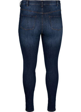 Supersmale jeans med høy midje, Dark Blue, Packshot image number 1