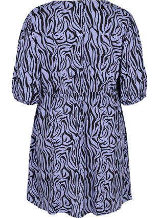 Kjole med knapper og 3/4-ermer , Blue Zebra, Packshot image number 1