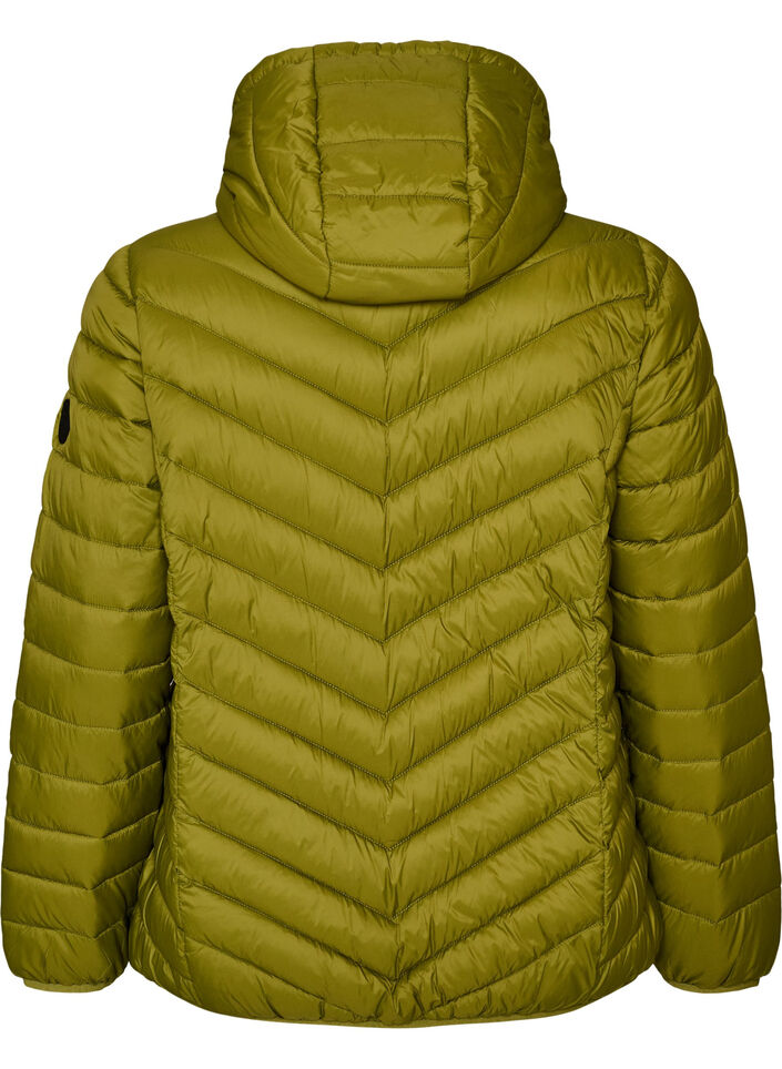 Lett jakke med hette, Gr&oslash;nn, Packshot image number 1
