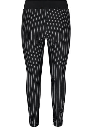Stripete leggings med strikk i livet, Dark Grey Stripe, Packshot image number 1