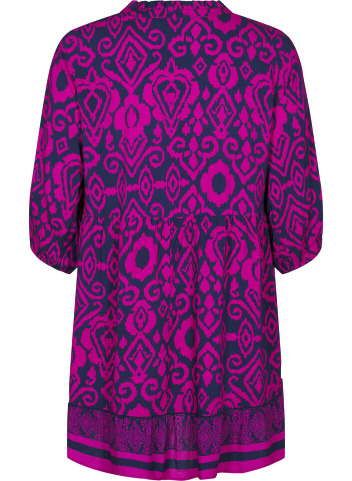 Kort kjole med trykk og a-form, Night Sky AOP, Packshot image number 1