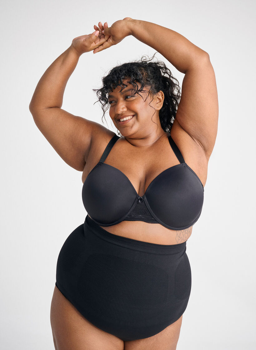 Shapewear truse med høyt liv, Svart, Image image number 0