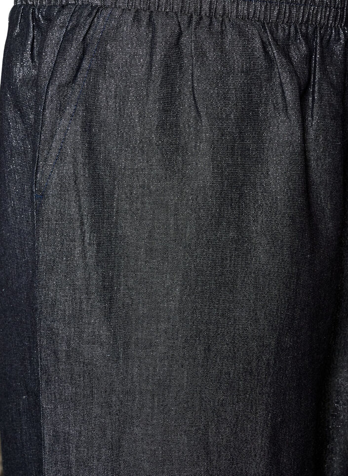 Jeans med rette ben og glittertr&aring;d, Gr&aring;, Packshot image number 2