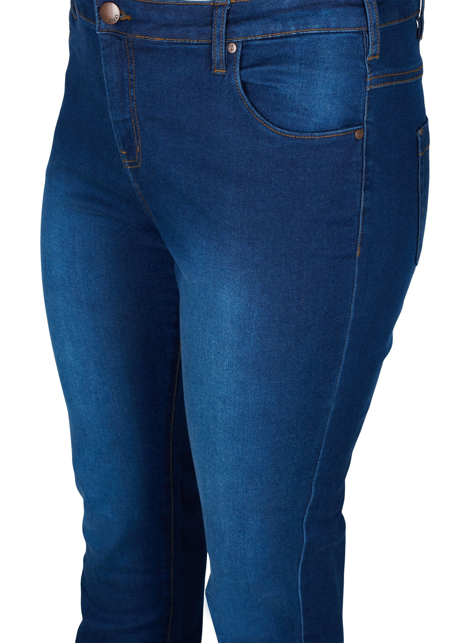 ZizziSlim fit Emily jeans med normal midje, Bl&aring;, Packshot image number 2